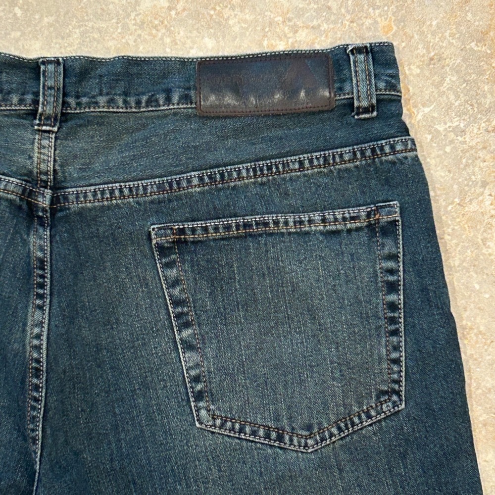 Perry Ellis America Jorts Mens 38 Blue Denim Jean Shorts Dark Wash 11.5"Cotton